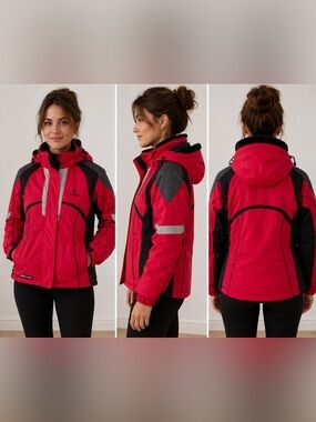 Scorpio Red and Black Jacket with removable hood size small